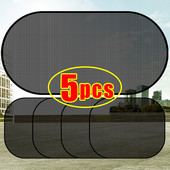 1/5 vnt. Automobilio lango skėčio dangtelis nuo saulės Apsauga nuo UV spindulių Automatinis priekinis galinis juodas langas užuolaidos šoninis stiklas tinklelio skėčiai nuo saulės priedai