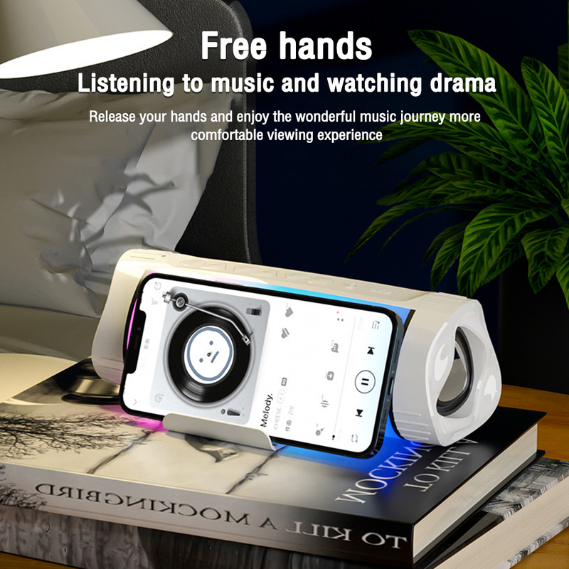 Nešiojami su „Bluetooth“ suderinami garsiakalbiai, belaidžiai žemųjų dažnių kolonėlė, vandeniui atsparūs lauko USB garsiakalbiai, palaiko AUX TF žemųjų dažnių garsiakalbio LED