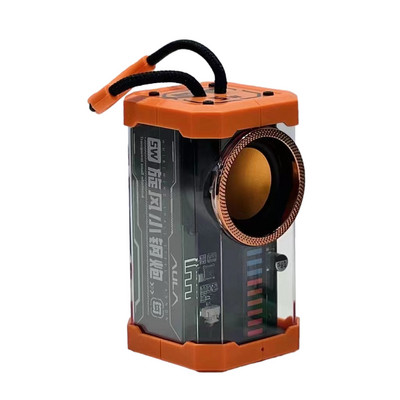 Läbipaistev Cyberpunk Mecha TWS juhtmeta Bluetooth-kõlar Heli Valgusrütm Subwoofer Sisseehitatud mürasummutusmikrofon