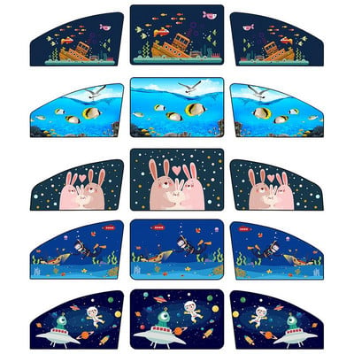 Cartoon Magnetic Αυτοκίνητο Sun Protector Side Sunshade Curtain Auto UV Protect Curtain Side Sunshade Sunshade Styling