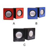 Kompiuterio garsiakalbiai Pritaikomas garsiakalbis Mini USB stereofoninis erdvinis biuro stalinis kompiuteris nešiojamasis kompiuteris daugialypės terpės nešiojamasis kompiuteris raudonas