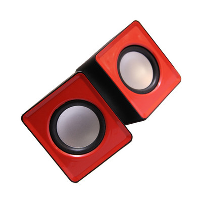 Kompiuterio garsiakalbiai Pritaikomas garsiakalbis Mini USB stereofoninis erdvinis biuro stalinis kompiuteris nešiojamasis kompiuteris daugialypės terpės nešiojamasis kompiuteris raudonas