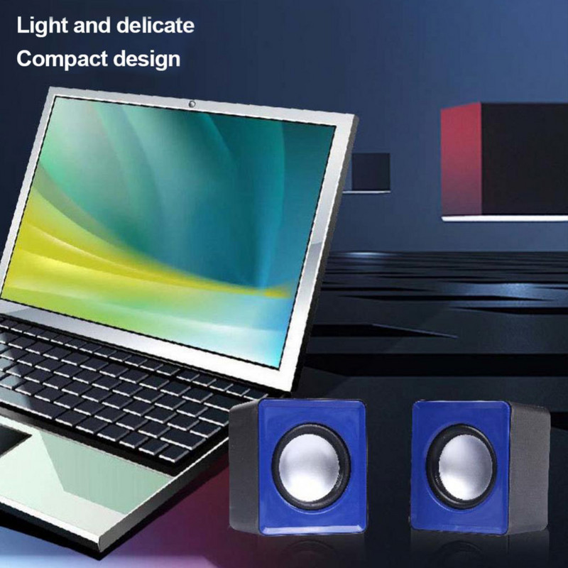 Kompiuterio garsiakalbiai Pritaikomas garsiakalbis Mini USB stereofoninis erdvinis biuro stalinis kompiuteris nešiojamasis kompiuteris daugialypės terpės nešiojamasis kompiuteris raudonas