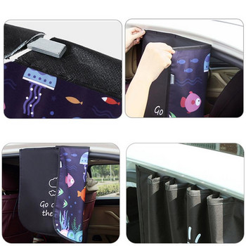 Универсална магнитна завеса в сенника на прозореца на колата, анимационен сенник на страничния прозорец, UV защита за бебета, деца