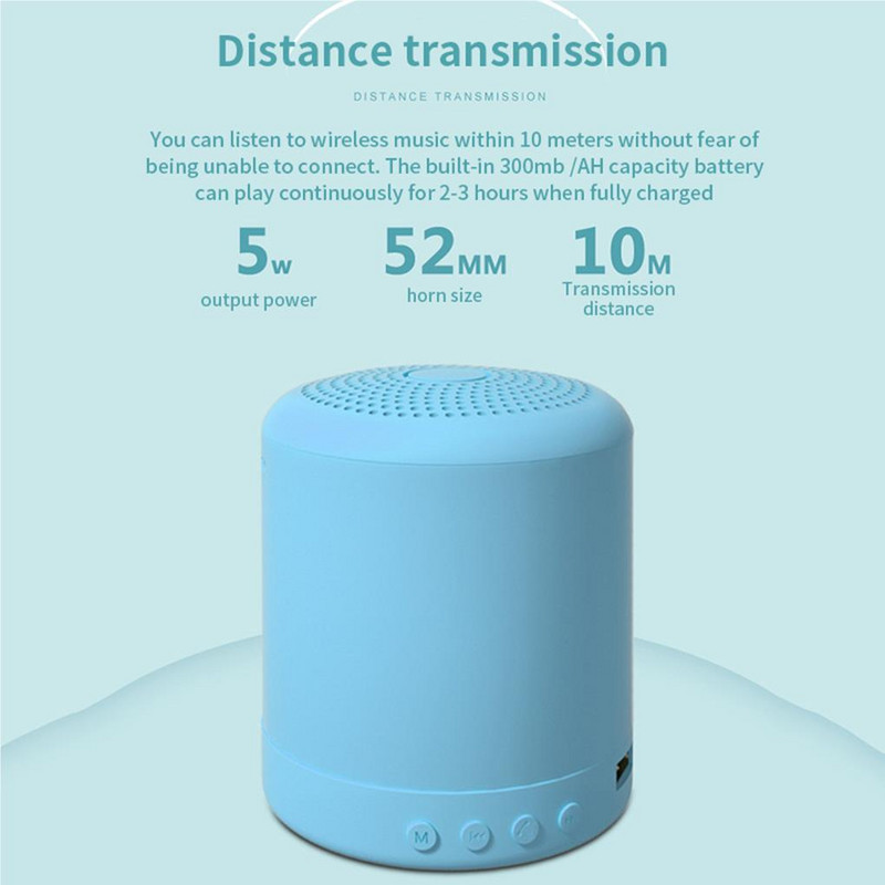 Mini garsiakalbis belaidis Bluetooth suderinamas garsiakalbis stereofoninis namų biuras vakarėlio garso dėžutė AUX USB atkūrimas rožinė