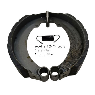 B461 motocikl 145mm stražnje kočione pločice za bubanj Cipele prikladne za tricikl 160 Set stražnjih kočionih papuča s polumetalnim oprugama