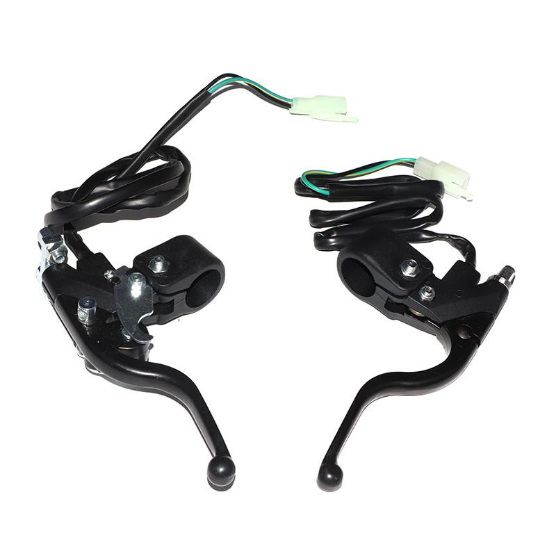 1 pora 7/8 colių dešinės dvigubos „Minimoto“ kairės rankenos stabdžių svirtys, skirtos 47 cm3 49 cm3 „Pocket Dirt Bike“ dujiniam paspirtukui Mini Moto ATV Quad