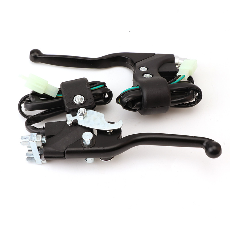 1 pora 7/8 colių dešinės dvigubos „Minimoto“ kairės rankenos stabdžių svirtys, skirtos 47 cm3 49 cm3 „Pocket Dirt Bike“ dujiniam paspirtukui Mini Moto ATV Quad