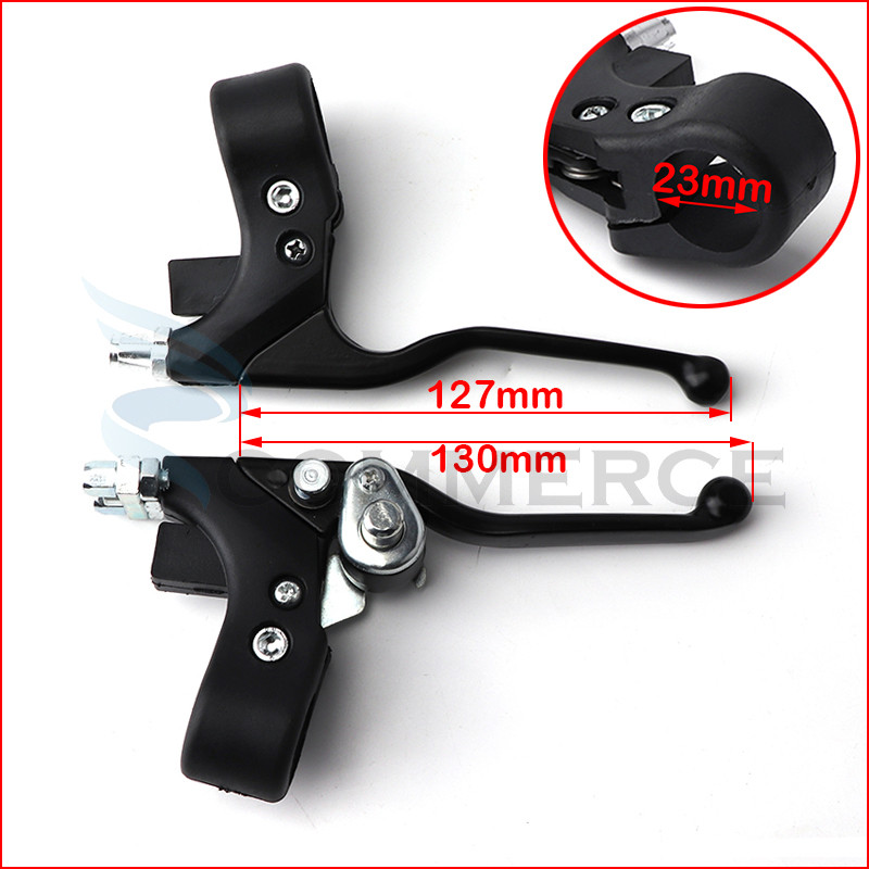 1 pora 7/8 colių dešinės dvigubos „Minimoto“ kairės rankenos stabdžių svirtys, skirtos 47 cm3 49 cm3 „Pocket Dirt Bike“ dujiniam paspirtukui Mini Moto ATV Quad