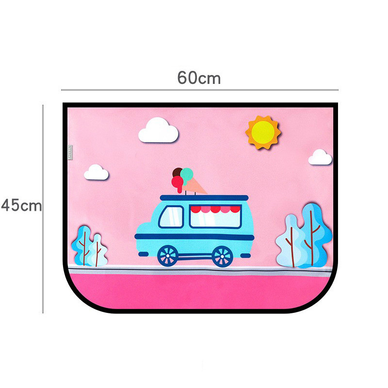 Magnetinė uždanga automobilio lango skėčio dangtelis Animacinis filmas Universali šoninė užuolaidėlė Saulės apsauga nuo UV spindulių, skirta mažiems kūdikiams