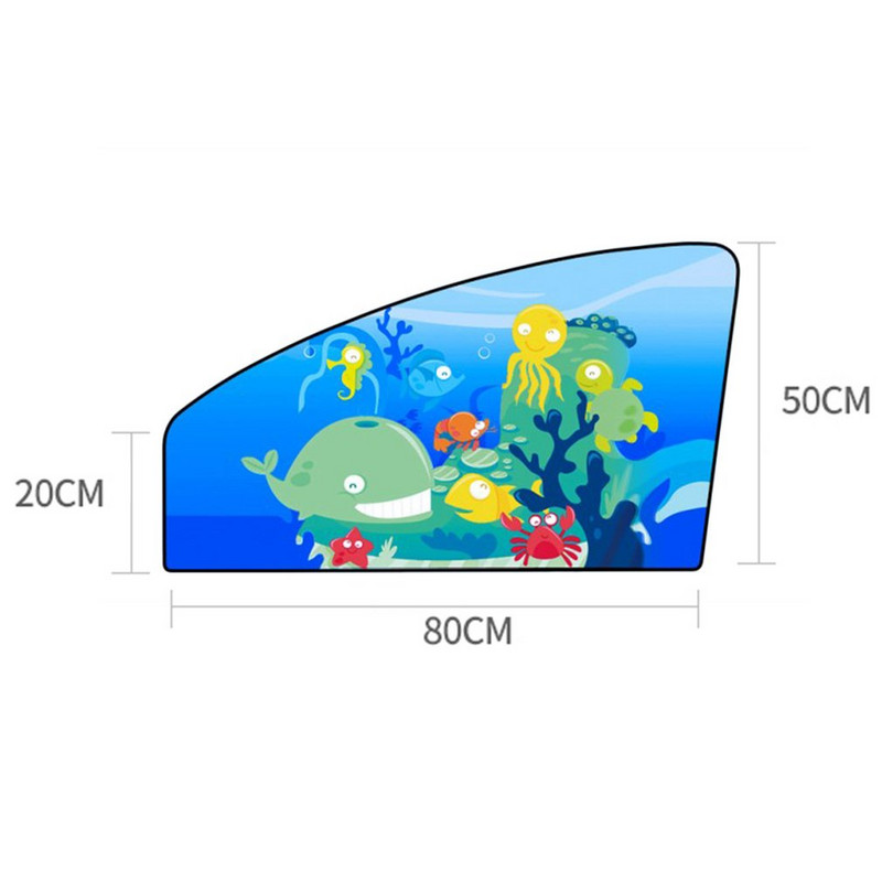 1vnt Magnetinis automobilio šoninio lango skėtis nuo saulės Užuolaidos nuo saulės Automatinis langų skydelis nuo saulės Gyvūninio rašto žaliuzės užvalkalas Reguliuojamas skydas nuo saulės