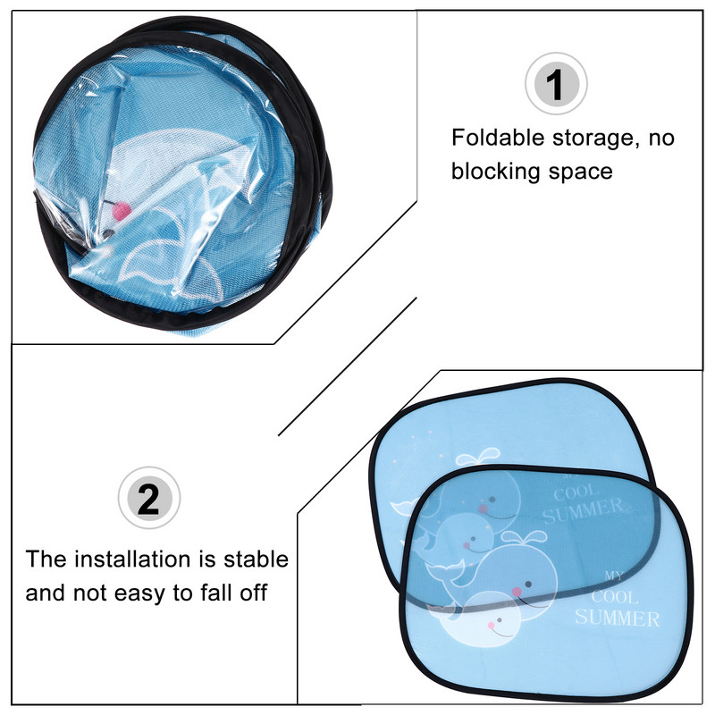 2 τμχ Κάλυμμα αντηλιακού αυτοκινήτου Cartoon Ασπίδα παραθύρου προστατευτική κουρτίνα προστατευτική κουρτίνα μαγνητική