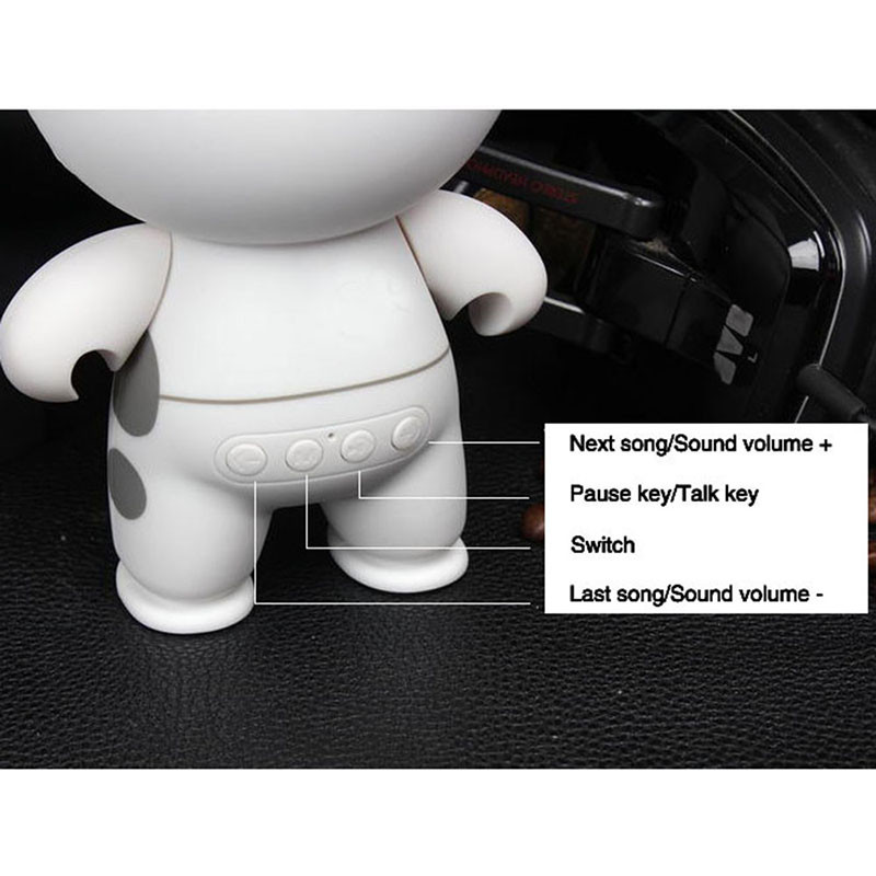 Difuzoare fără fir Portabil Cartoon Big White Audio Bluetooth Mini Super Bass Difuzor Stereo Pentru Telefon