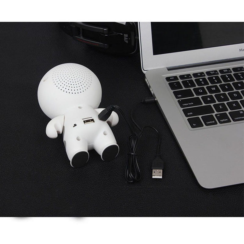 Difuzoare fără fir Portabil Cartoon Big White Audio Bluetooth Mini Super Bass Difuzor Stereo Pentru Telefon