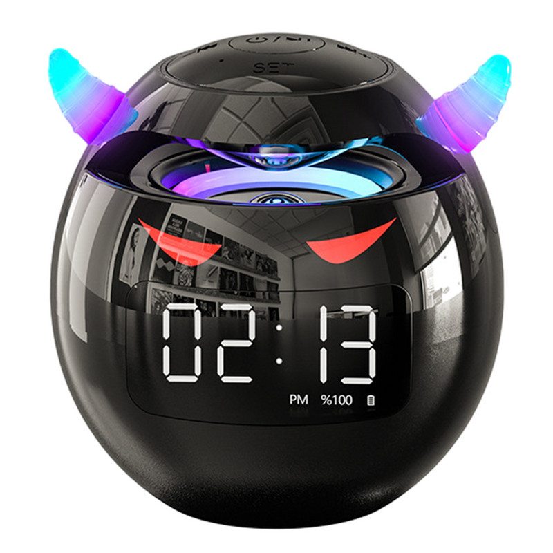 Su „Bluetooth“ suderinamas 5.0 nešiojamasis daugiafunkcis garsiakalbis su dvigubu žadintuvo belaidžiu garsiakalbiu skaitmeniniu buitiniu ekranu