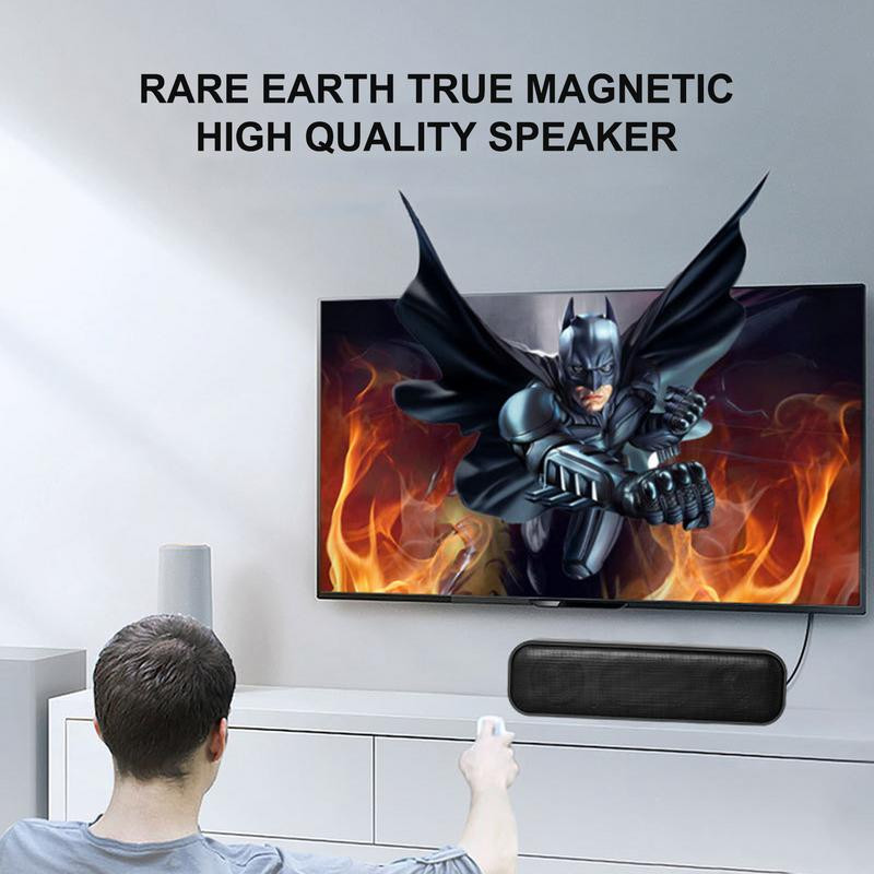 Mini bară de sunet alimentată prin USB Difuzor stereo cu fir Mini bară de sunet stereo 3D experiență de scenă imersivă pentru computer desktop