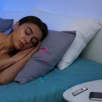 Преносим Bluetooth високоговорител за подпомагане на съня Музикален плейър Безжични слушалки Акумулаторен таймер Костна проводимост Възглавни високоговорители