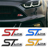 3D Metalna ST Line glava Prednja maska Značka amblema automobila Kromirana naljepnica za FORD ST Focus x 2 3 Kuga FIESTA MONDEO Auto Car Styling