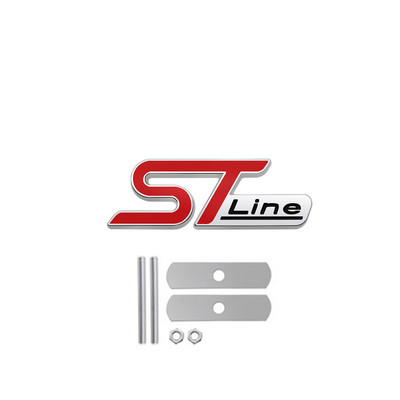 3D Metalna ST Line glava Prednja maska Značka amblema automobila Kromirana naljepnica za FORD ST Focus x 2 3 Kuga FIESTA MONDEO Auto Car Styling