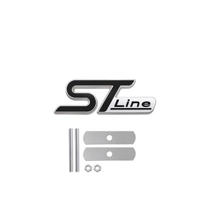 3D Metalna ST Line glava Prednja maska Značka amblema automobila Kromirana naljepnica za FORD ST Focus x 2 3 Kuga FIESTA MONDEO Auto Car Styling