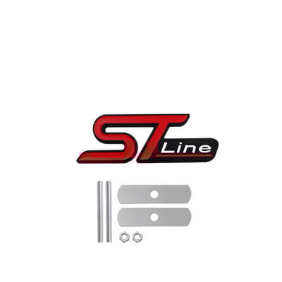3D Metalna ST Line glava Prednja maska Značka amblema automobila Kromirana naljepnica za FORD ST Focus x 2 3 Kuga FIESTA MONDEO Auto Car Styling