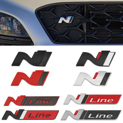 Autocolant pentru mașină N Line Nline Emblemă Emblema Decal pentru Hyundai I20 I30 Kona Tucson Sonata Elantra Veloster Fender Logo Grila față