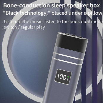Костна проводимост Bluetooth-съвместима музикална кутия Безжичен преносим високоговорител Стерео бас таймер Звук Възглавни високоговорители за сън