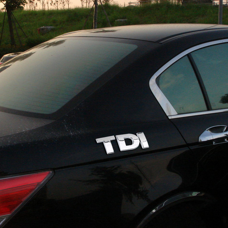 Kleebis peegeldav turbo otsesissepritse VW Golf JETTA PASSAT MK4 MK5 MK6 autokleebis 3D metallist embleemmärgiga TDI logo