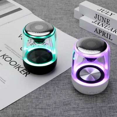 Mini prijenosni auto audio LED subwoofer Šareno svjetlo LED bežični Bluetooth subwoofer zvučnik TF kartica za zabavu