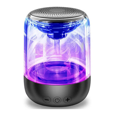 Mini kaasaskantav autoheli LED-subwoofer värviline valgus LED juhtmeta Bluetoothi subwoofer kõlar TF-kaart peo jaoks