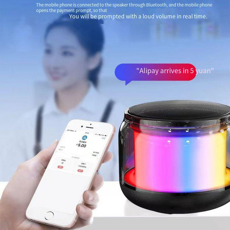 Mini kaasaskantav autoheli LED-subwoofer värviline valgus LED juhtmeta Bluetoothi subwoofer kõlar TF-kaart peo jaoks