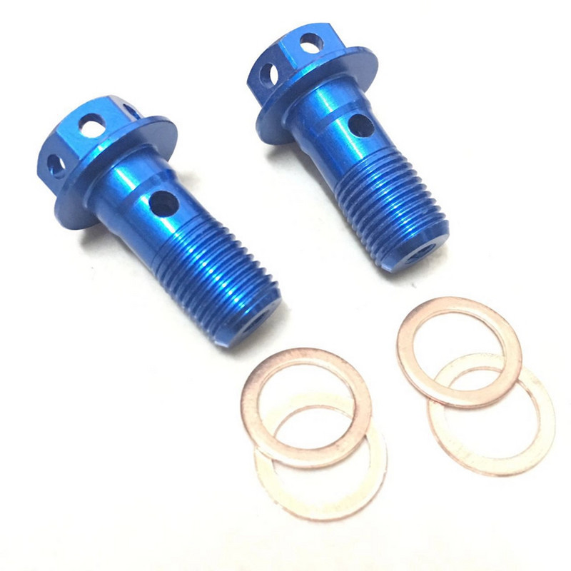 Șurub de scurgere de ulei universal din aliaj de titan pentru motocicletă / șurub tubular M10x1,0mm pentru cilindru principal etrier de furtun de frână