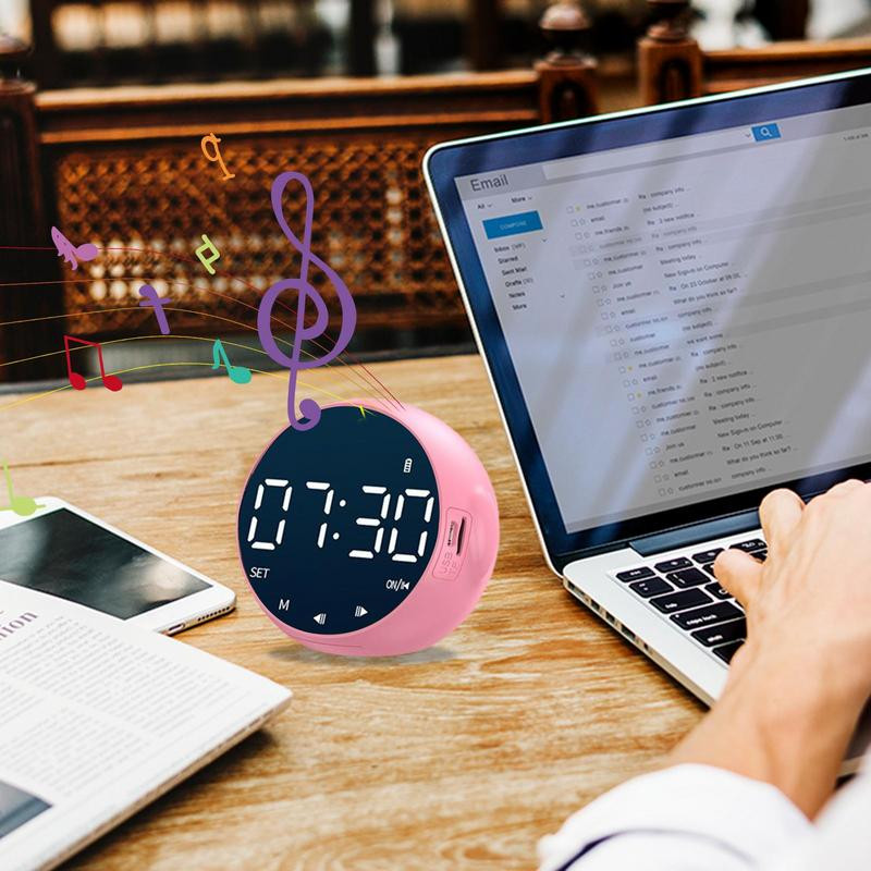 Veidrodinis žadintuvas Veidrodinis žadintuvo garsiakalbis Nešiojamas garsiakalbis žadintuvo radijas su USB įkrovimu nešiojamasis garsiakalbis žadintuvas