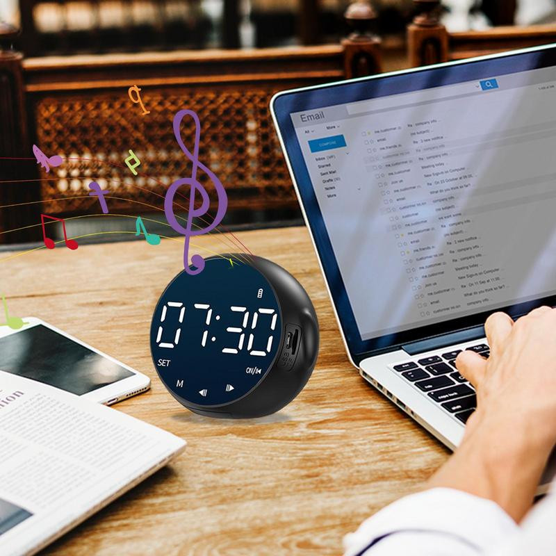 Veidrodinis žadintuvas Veidrodinis žadintuvo garsiakalbis Nešiojamas garsiakalbis žadintuvo radijas su USB įkrovimu nešiojamasis garsiakalbis žadintuvas