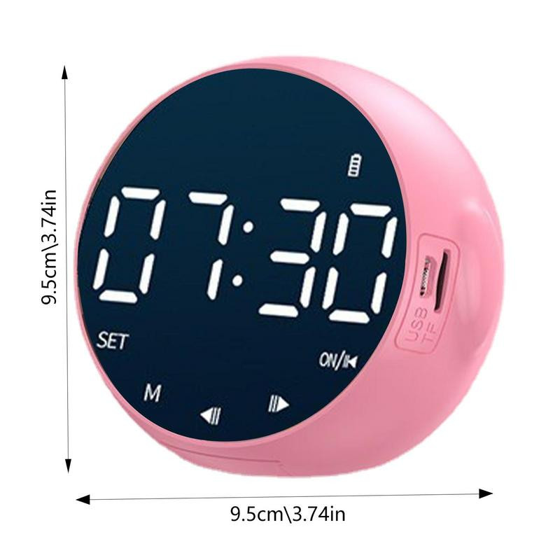 Veidrodinis žadintuvas Veidrodinis žadintuvo garsiakalbis Nešiojamas garsiakalbis žadintuvo radijas su USB įkrovimu nešiojamasis garsiakalbis žadintuvas