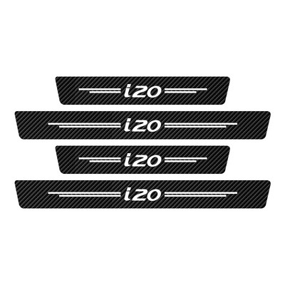 4 buc. Placă ușă mașinii de protecție împotriva zgârieturilor Autocolante de decorare a treptei de ușă Protector de prag de ușă din fibră de carbon pentru accesorii Hyundai i20
