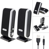 HY-218 6W USB 2.0 juhtmega USB toite sülearvuti kõlarid Stereo 3,5 mm helipistikuga kaasaskantav valjuhääldi arvuti sülearvutile M AC