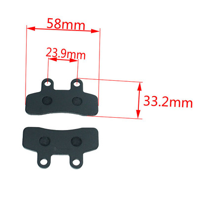 Kompleti crnih kočionih papuča Cipela kočionih pločica Apollo Orion Coolster Pit Dirt Bike za 125cc 110cc 70c 50cc Pit Bike motocikl 2DS-111-1