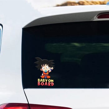 Αυτοκόλλητο αυτοκινήτου Dragon Ball Son Goku Lovely Cartoo Baby on Board Tips Απλικέ Διακόσμηση Παράθυρο Γυάλινος προφυλακτήρας Αδιάβροχη διακόσμηση