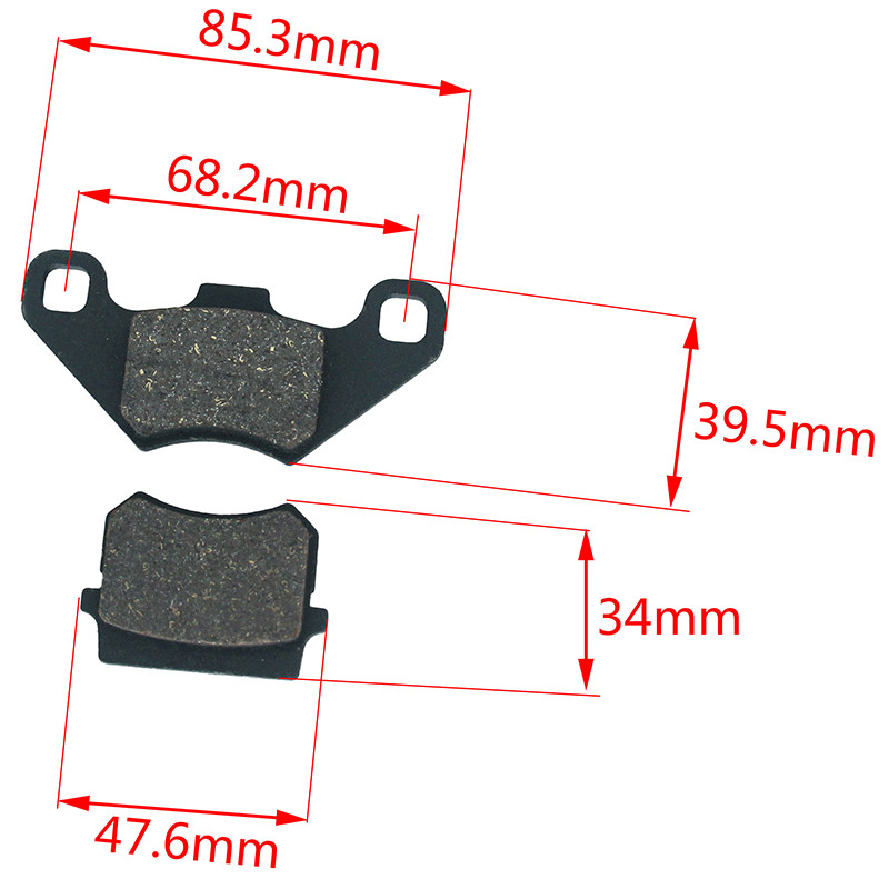 Plăcuțe de înaltă calitate pentru motociclete Plăcuțe de frână cu disc Seturi de saboți de frână pentru 50cc 70cc 90cc 110cc 125cc Scooter Dirt Bike Go Kart 2DS-122-2