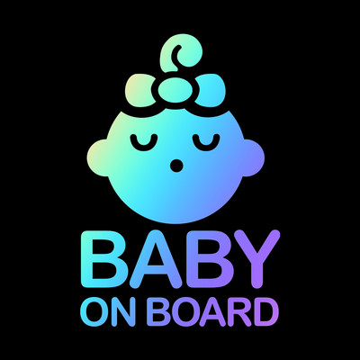 Baby in Car Baby on Board Μοτοσικλέτα Αυτοκίνητο Styling μοτοποδήλατο Ανακλαστικό αυτοκόλλητο Αυτοκόλλητο Αδιάβροχο Ύψος 18 cm