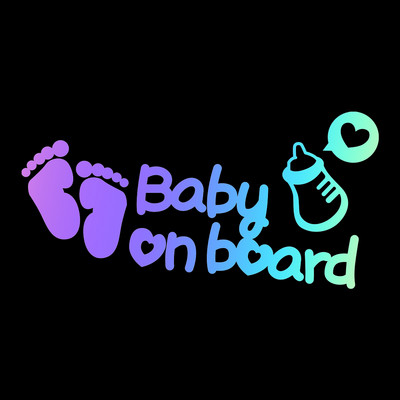 Baby in Car Baby on Board Μοτοσικλέτα Αυτοκίνητο Styling μοτοποδήλατο Ανακλαστικό αυτοκόλλητο Αυτοκόλλητο Αδιάβροχο Ύψος 18 cm