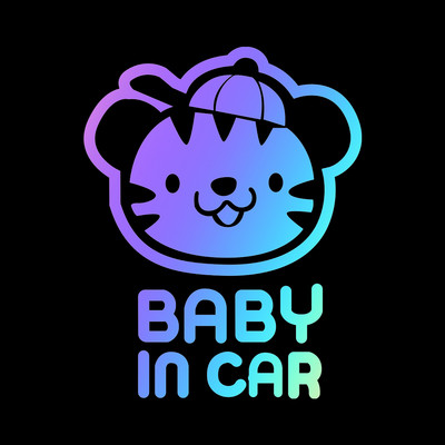 Baby in Car Baby on Board Μοτοσικλέτα Αυτοκίνητο Styling μοτοποδήλατο Ανακλαστικό αυτοκόλλητο Αυτοκόλλητο Αδιάβροχο Ύψος 18 cm