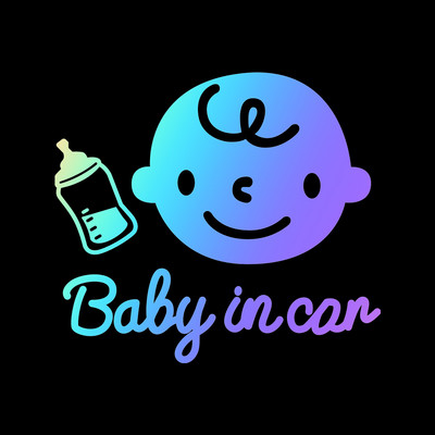 Baby in Car Baby on Board Μοτοσικλέτα Αυτοκίνητο Styling μοτοποδήλατο Ανακλαστικό αυτοκόλλητο Αυτοκόλλητο Αδιάβροχο Ύψος 18 cm