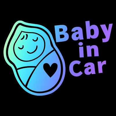 Baby in Car Baby on Board Μοτοσικλέτα Αυτοκίνητο Styling μοτοποδήλατο Ανακλαστικό αυτοκόλλητο Αυτοκόλλητο Αδιάβροχο Ύψος 18 cm