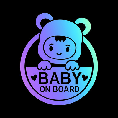 Baby in Car Baby on Board Μοτοσικλέτα Αυτοκίνητο Styling μοτοποδήλατο Ανακλαστικό αυτοκόλλητο Αυτοκόλλητο Αδιάβροχο Ύψος 18 cm