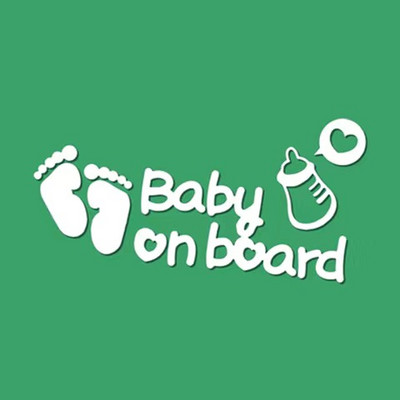 Baby in Car Baby on Board Μοτοσικλέτα Αυτοκίνητο Styling μοτοποδήλατο Ανακλαστικό αυτοκόλλητο Αυτοκόλλητο Αδιάβροχο Ύψος 18 cm