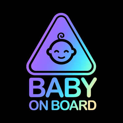 Baby in Car Baby on Board Μοτοσικλέτα Αυτοκίνητο Styling μοτοποδήλατο Ανακλαστικό αυτοκόλλητο Αυτοκόλλητο Αδιάβροχο Ύψος 18 cm