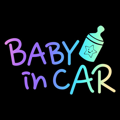 Baby in Car Baby on Board Μοτοσικλέτα Αυτοκίνητο Styling μοτοποδήλατο Ανακλαστικό αυτοκόλλητο Αυτοκόλλητο Αδιάβροχο Ύψος 18 cm