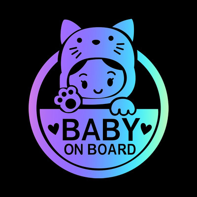 Baby in Car Baby on Board Μοτοσικλέτα Αυτοκίνητο Styling μοτοποδήλατο Ανακλαστικό αυτοκόλλητο Αυτοκόλλητο Αδιάβροχο Ύψος 18 cm